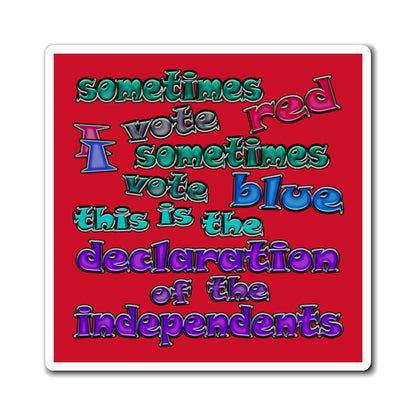 declaration of the independents - Magnets - (dark red)