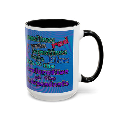 declaration of the independents - Accent Mug (light blue-purple wave)