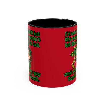 turtle race - Accent Mug (dark red)