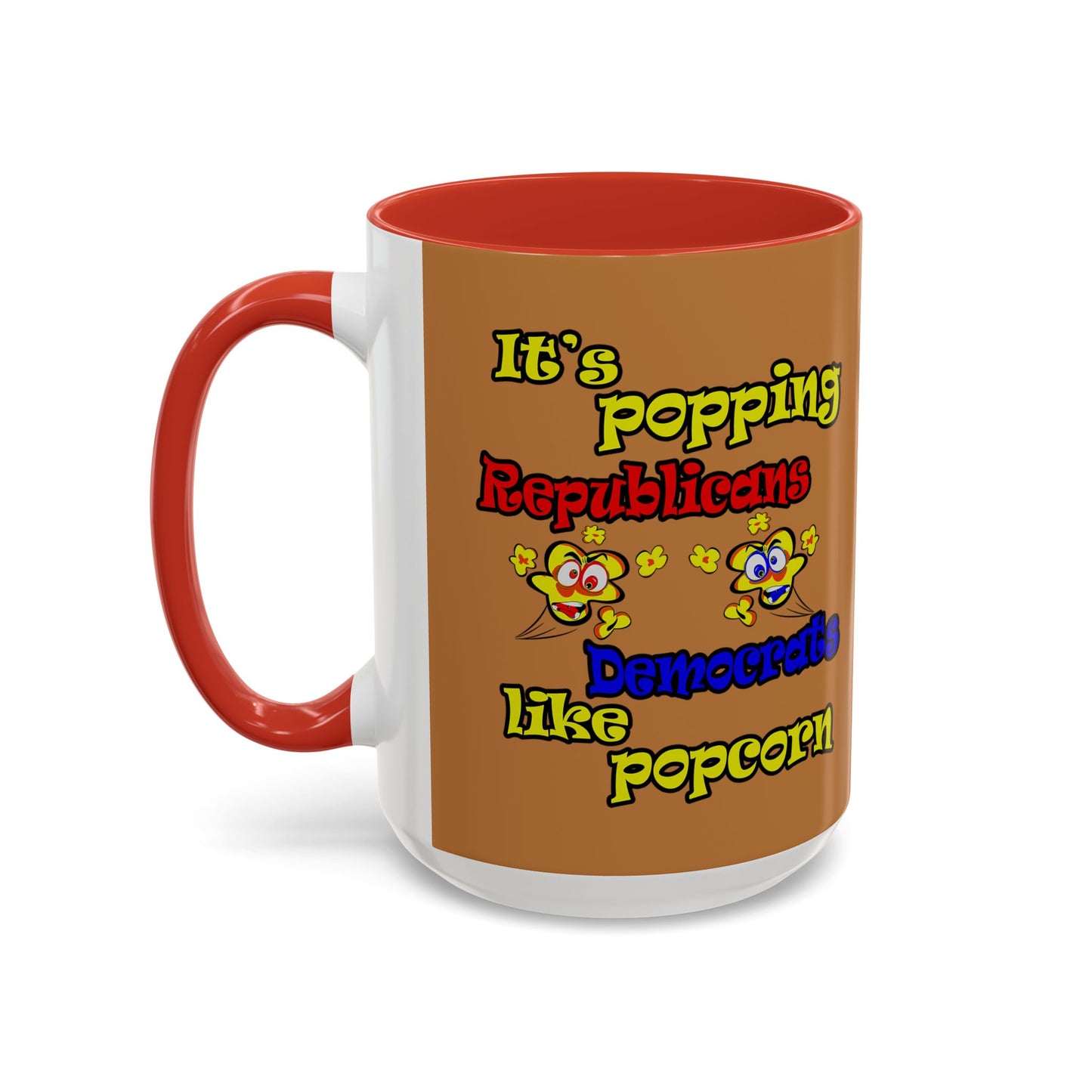 popping like popcorn - Accent Mug (light brown)