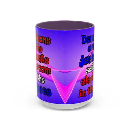 donkeys and elephants - Accent Mug (purple-pink wave)