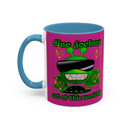 disc jockey - Accent Mug (pink)