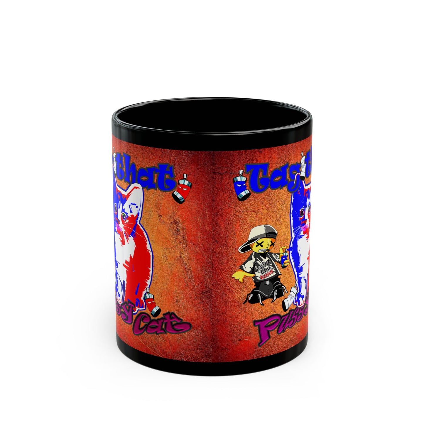 tag that - Black Mug (burnt orange)