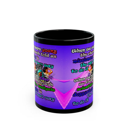 doggystyle - Black Mug (purple-pink wave)