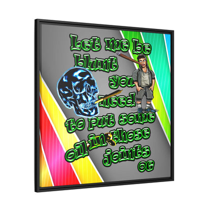 og - framed canvas art (rainbow split)