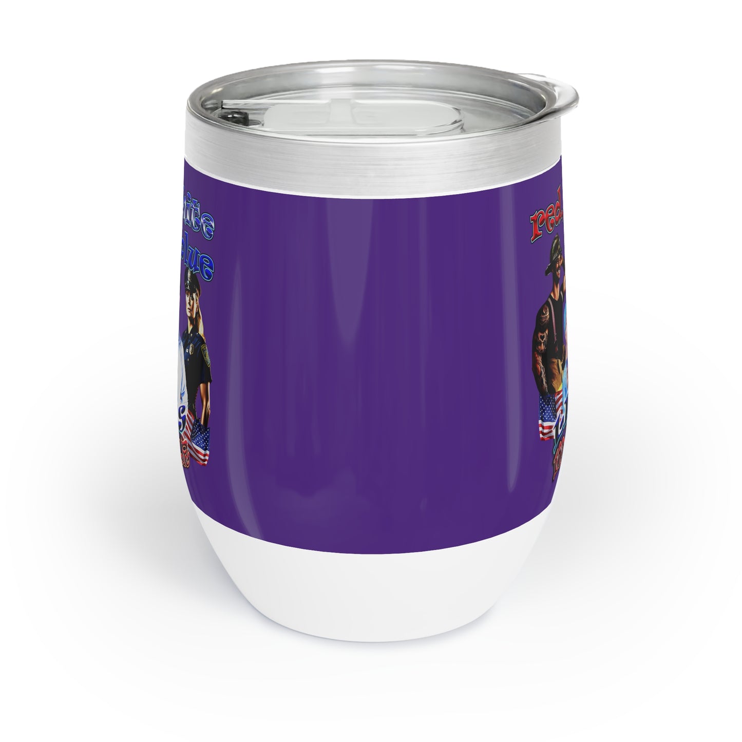 rw&b lives matter - Chill Wine Tumbler (purple)