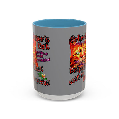 schrodinger's cat - Accent Mug (grey)