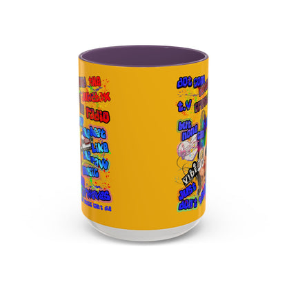 drop the beat - Accent Mug (yellow)