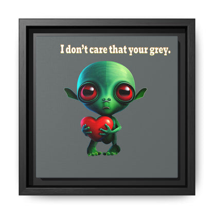 I don't care that your grey - framed canvas art (dark grey)