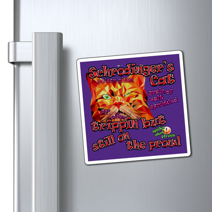 schrodinger's cat - Magnets - (purple)