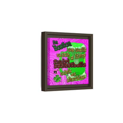 celtics logo - framed canvas art (pink swirl)