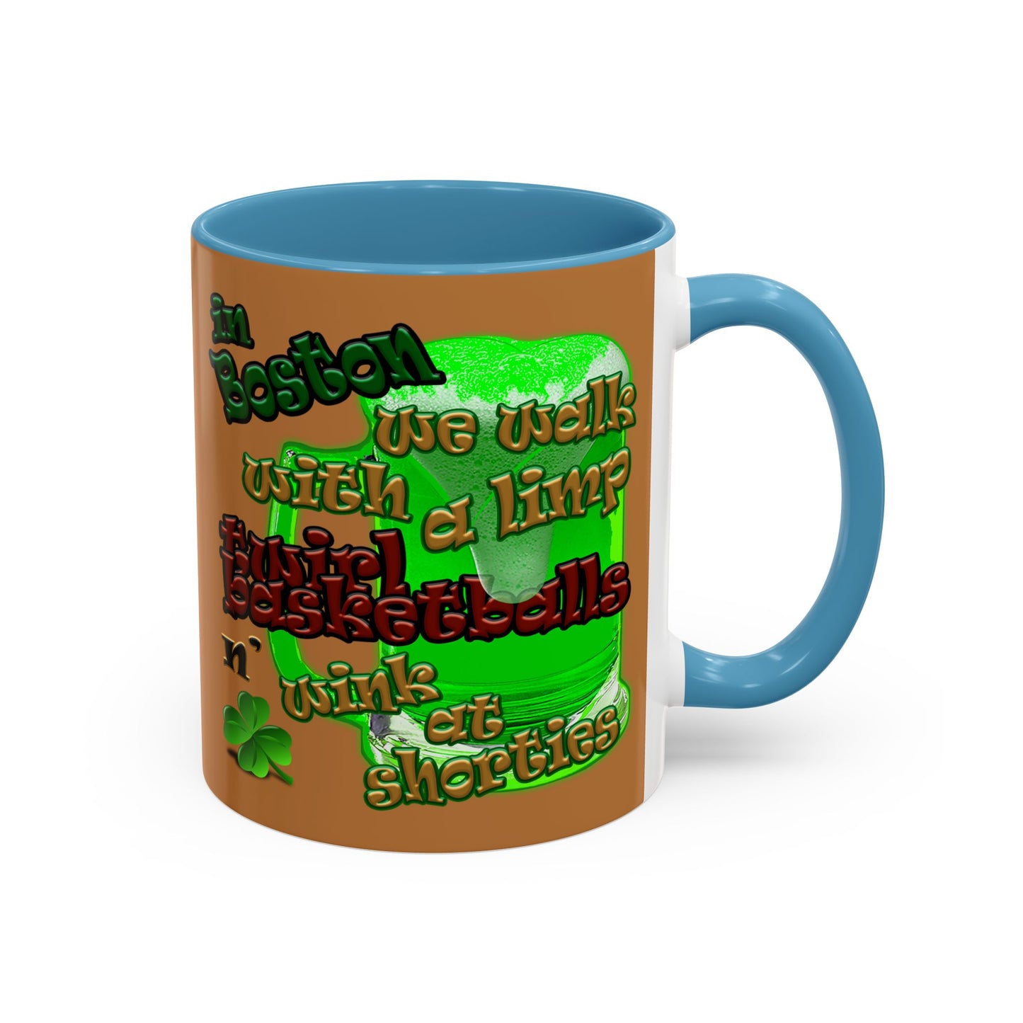celtics logo - Accent Mug (light brown)