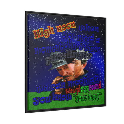 high noon - framed canvas art ('snoops' background)