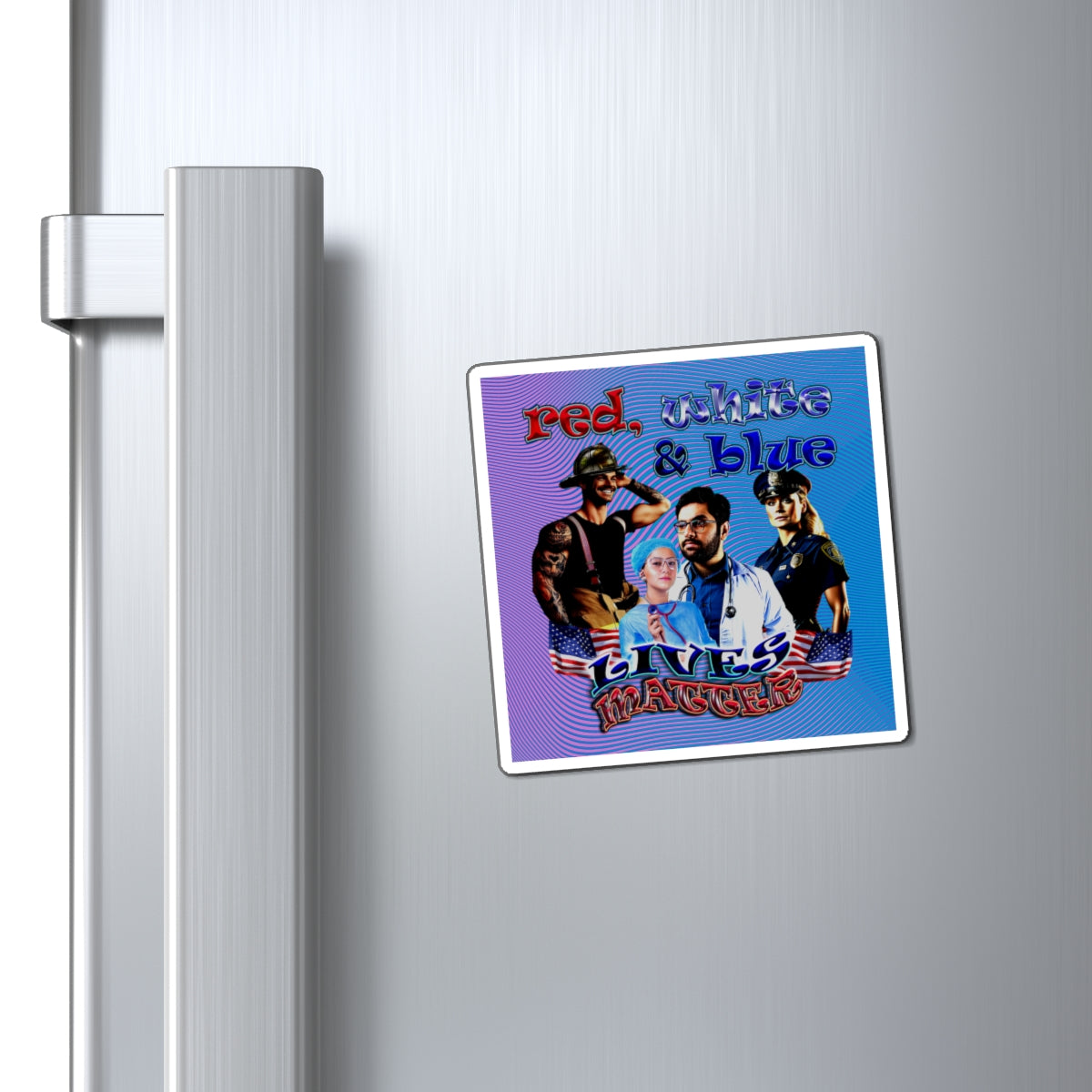 rw&b lives matter - Magnets - (light blue-purple wave)