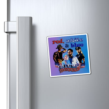 rw&b lives matter - Magnets - (light blue-purple wave)