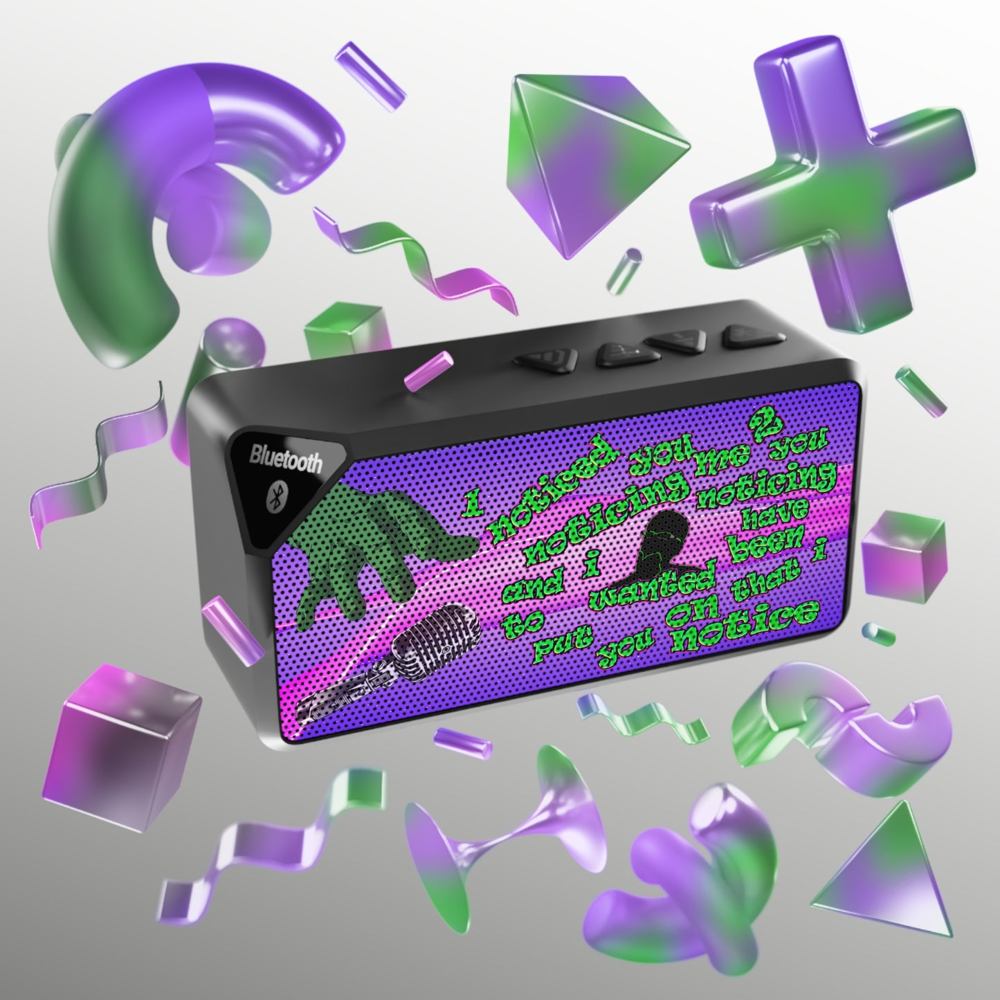noticed you noticing - Jabba Bluetooth Speaker (purple-pink wave)