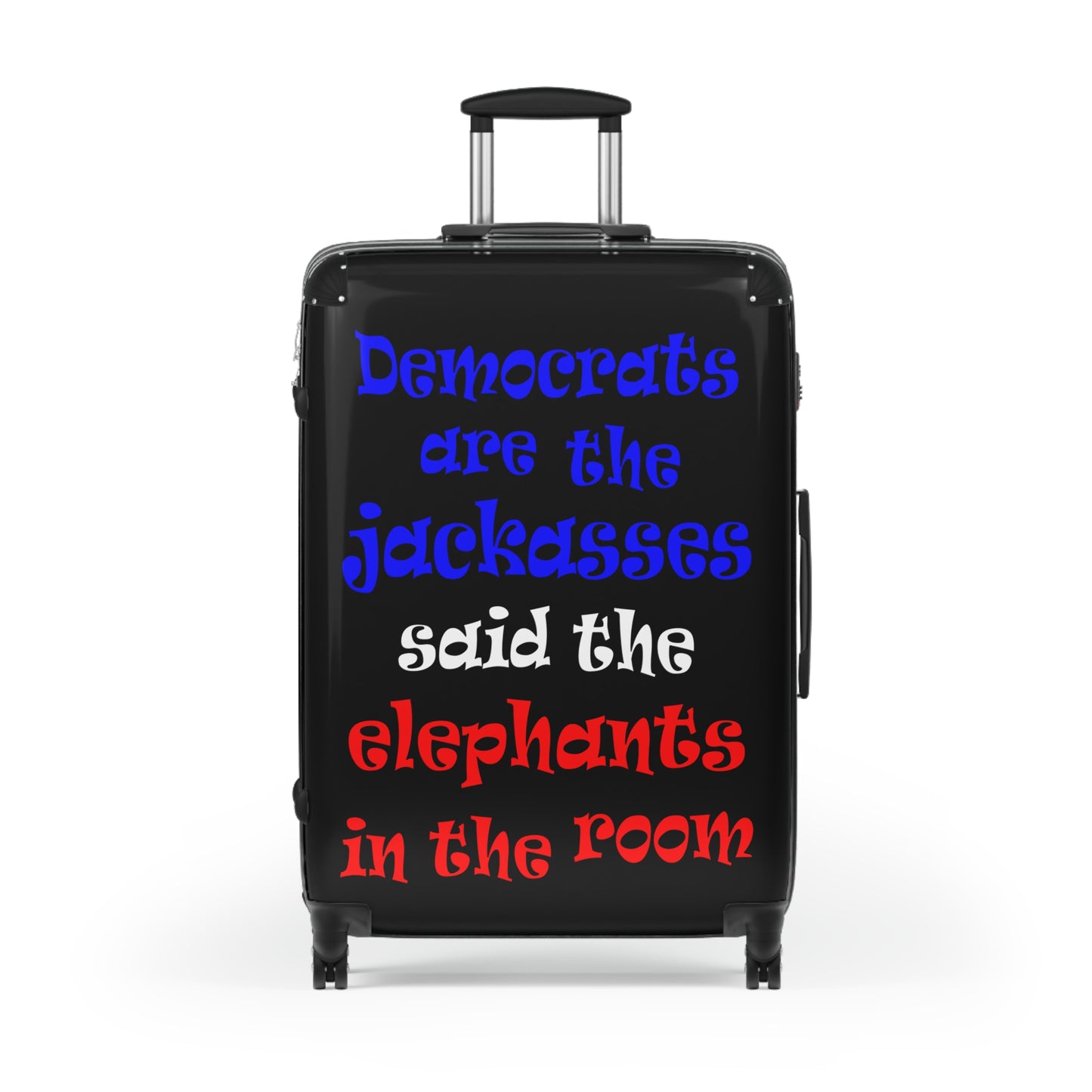 donkeys and elephants - Suitcase (black)
