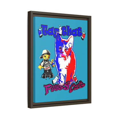 tag that - framed canvas art (turquoise)