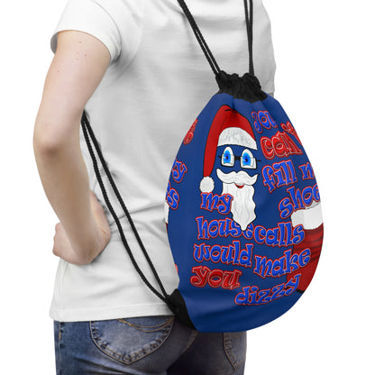 santa's shoes - Drawstring Bag (dark blue)