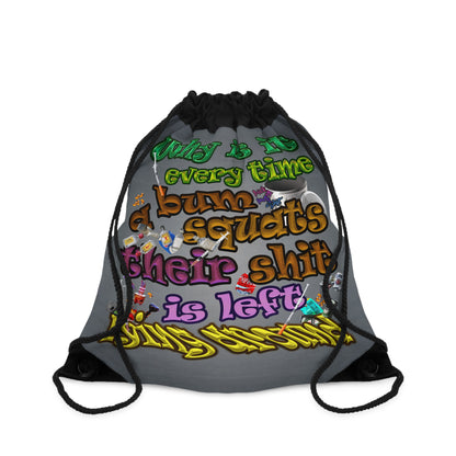 the bum's shit - Drawstring Bag (grey-light grey)