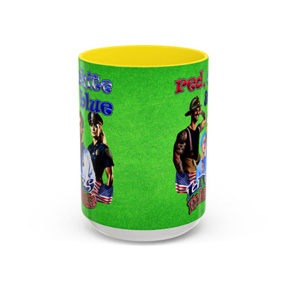 rw&b lives matter - Accent Mug (green turf)