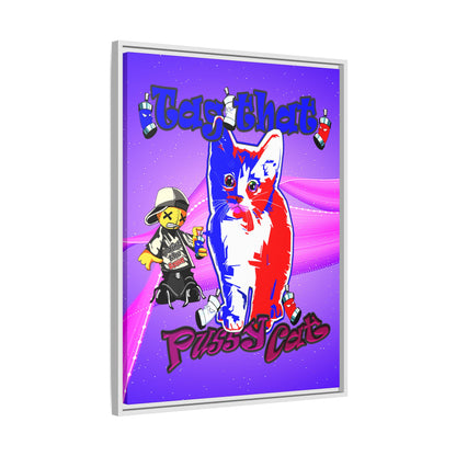 tag that - framed canvas art (purple-pink wave)