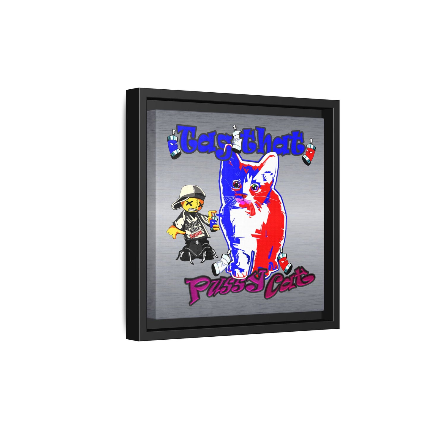 tag that - framed canvas art (brushed nickel)