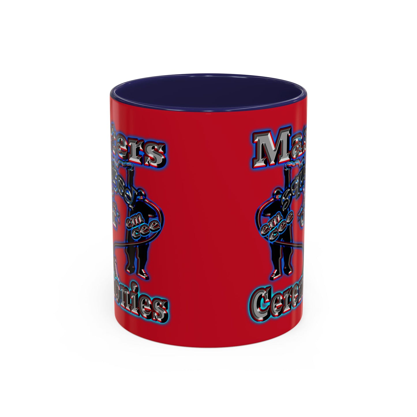 em cee squared - Accent Mug (dark red)