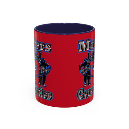 em cee squared - Accent Mug (dark red)