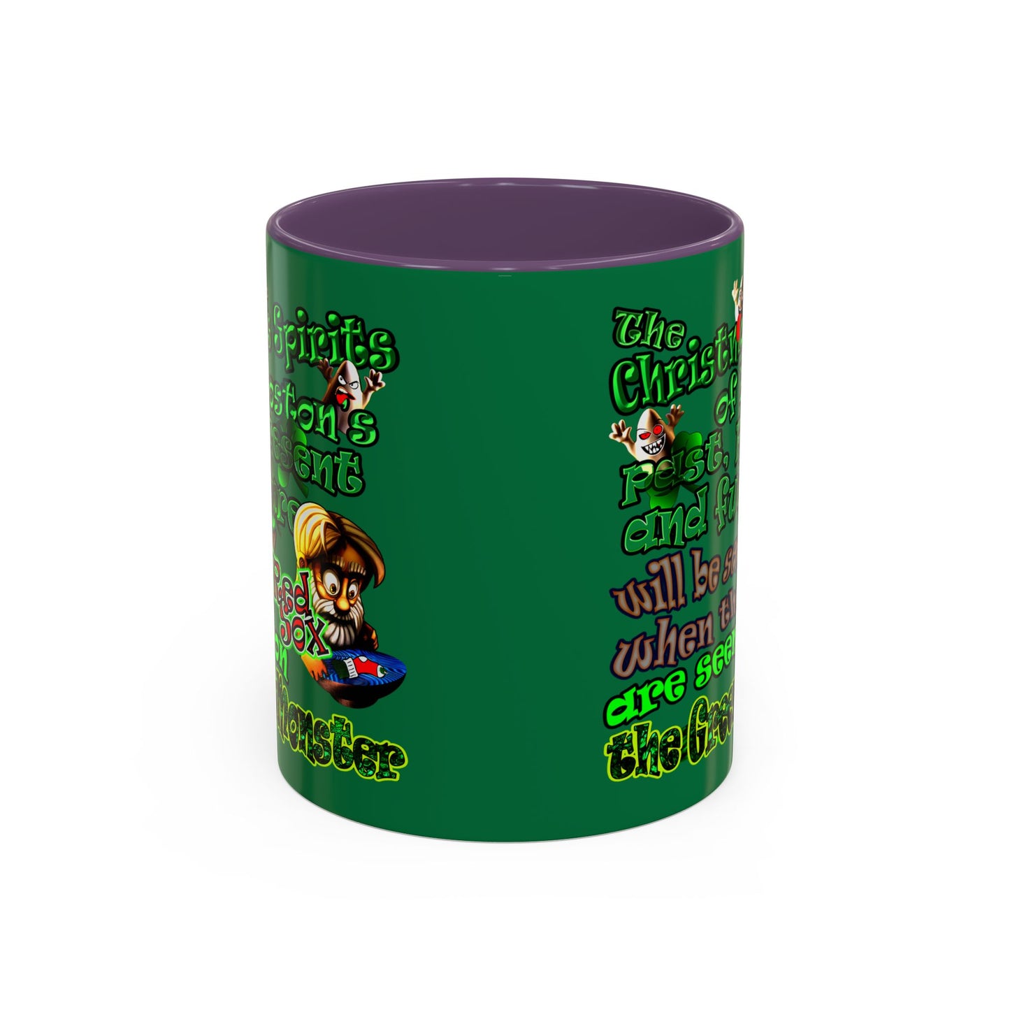 christmas spirits of boston - Accent Mug (dark green)