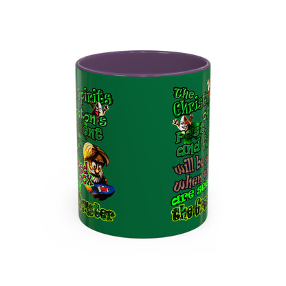 christmas spirits of boston - Accent Mug (dark green)