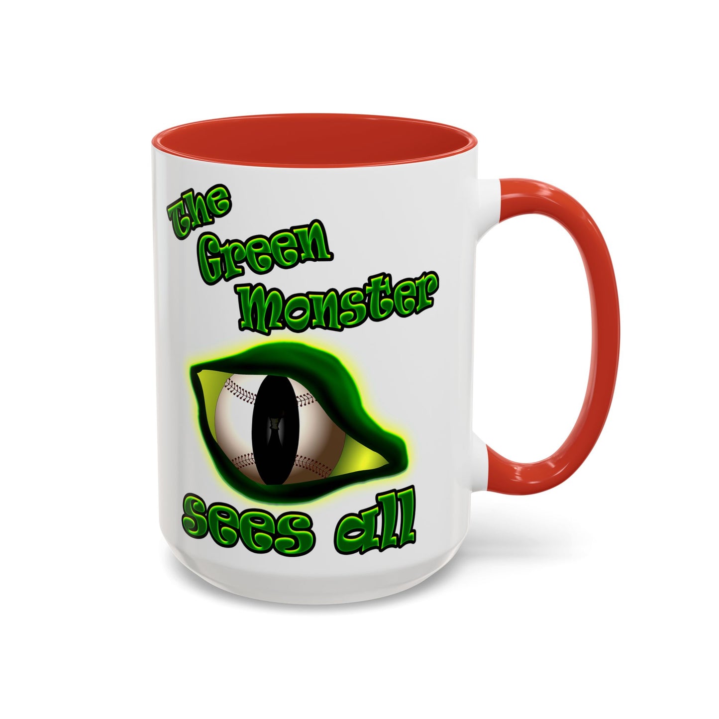 green monster - Accent Mug (white)