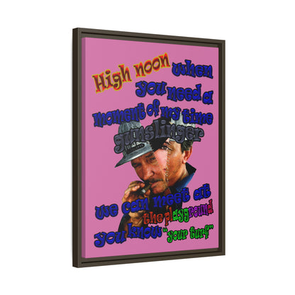 high noon - framed canvas art (light pink)