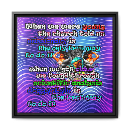 doggystyle - framed canvas art (purple wave)