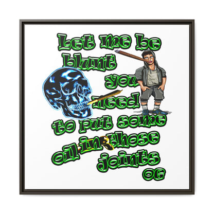 og - framed canvas art (white)