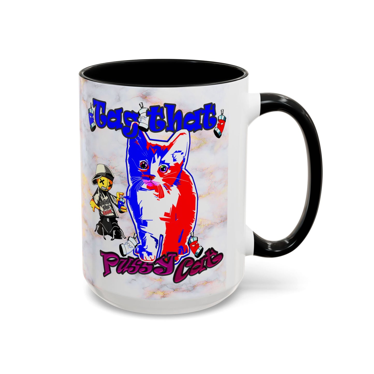 tag that - Accent Mug (white marble)