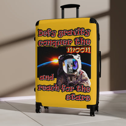 defy conquer reach - Suitcase (yellow)