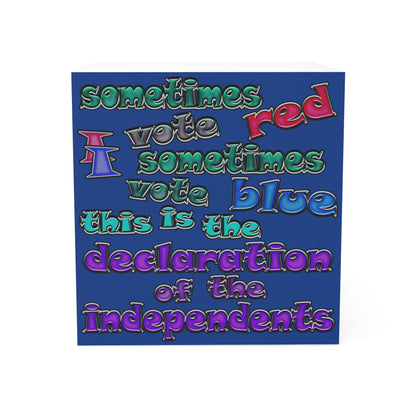 declaration of the independents - note cube (dark blue)
