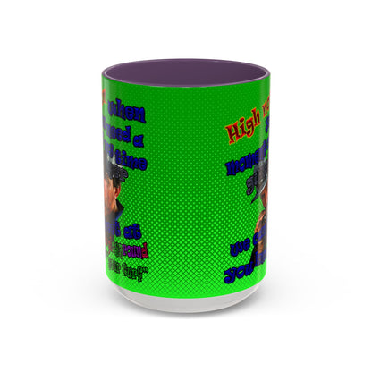 high noon - Accent Mug (logo green)