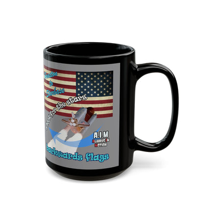 shoot for the stars - Black Mug (grey)