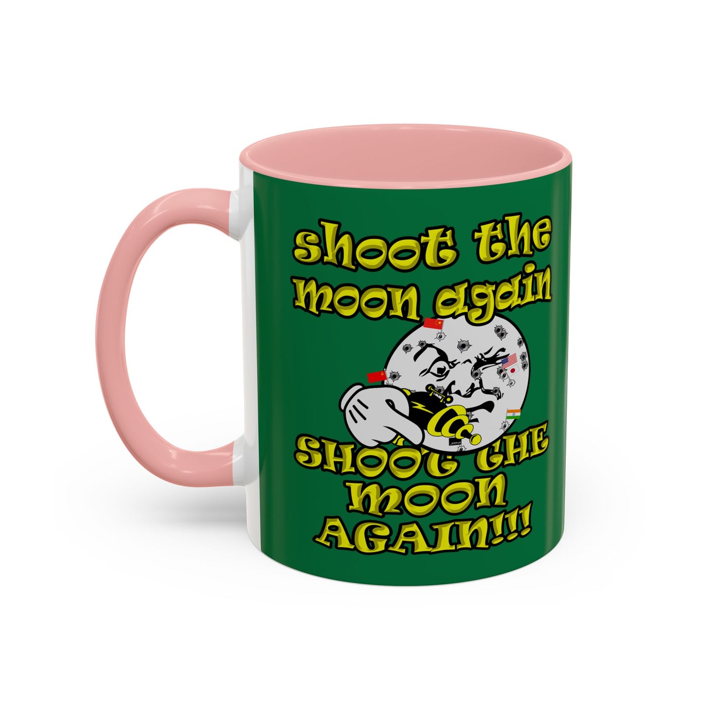 shoot the moon again - Accent Mug (dark green)