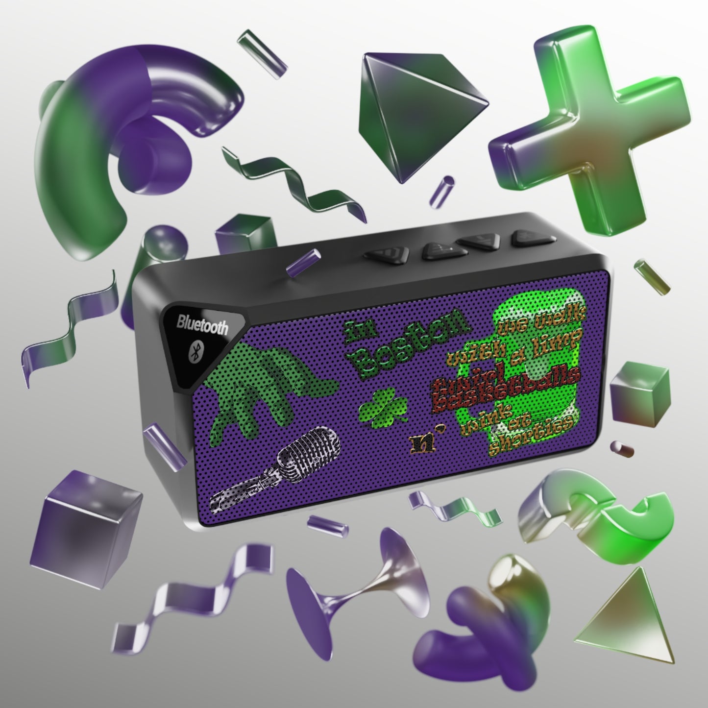 celtics logo - Jabba Bluetooth Speaker (purple)