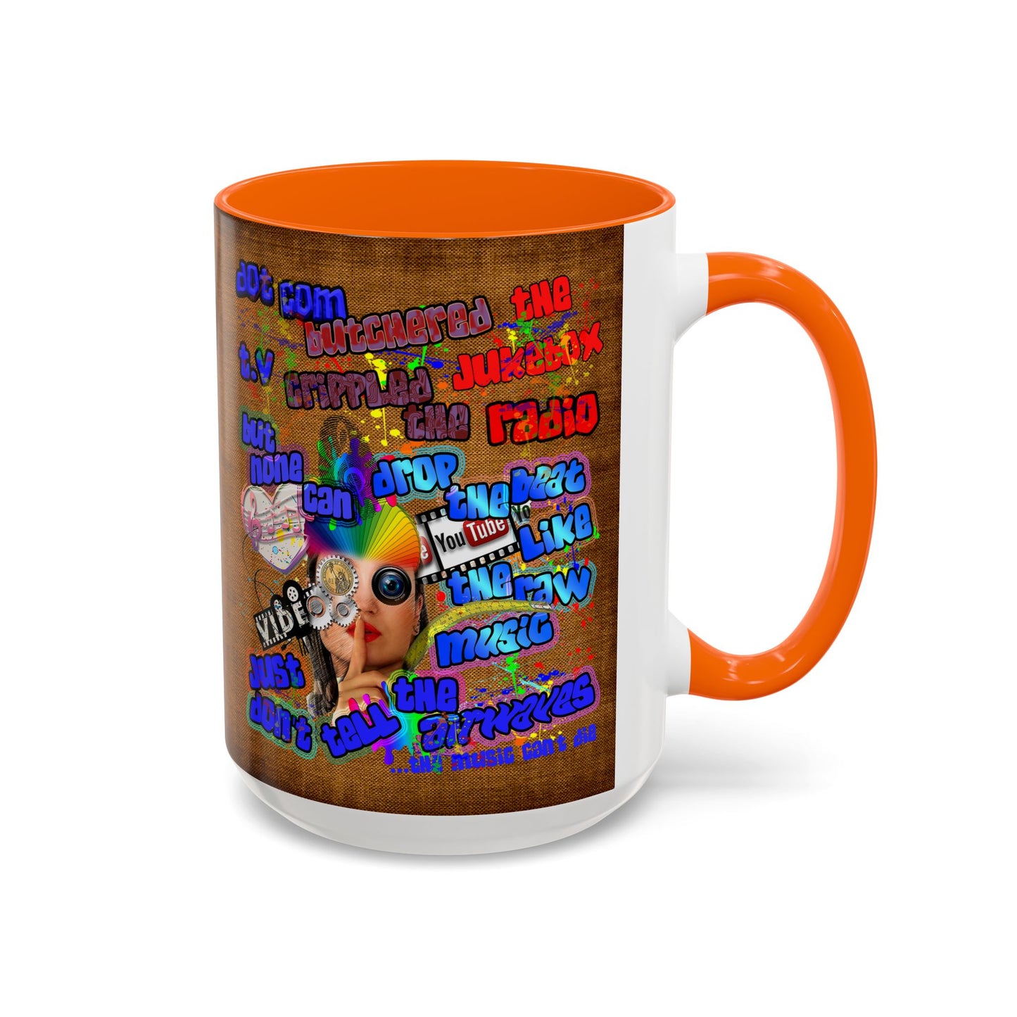 drop the beat - Accent Mug (brown papyrus)