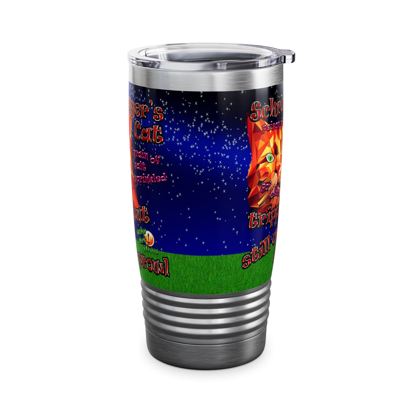 schrodinger's cat - Ringneck Tumbler, 20oz ('snoops' background)