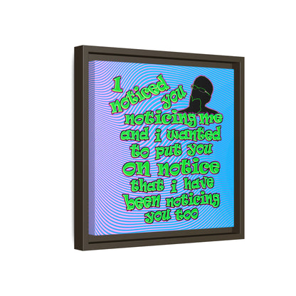 noticed you noticing - framed canvas art (light blue-purple wave)
