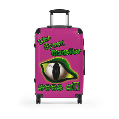 green monster - Suitcase (pink)
