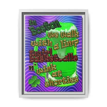 celtics logo - framed canvas art (purple wave)