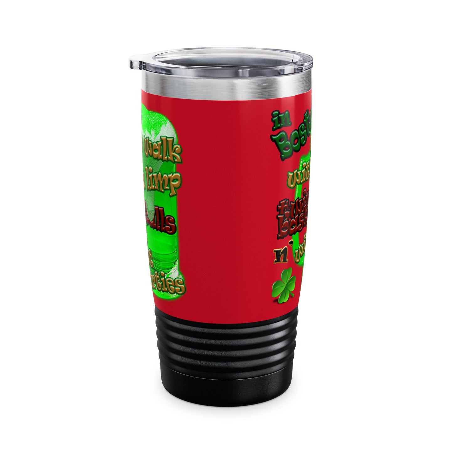 celtics logo - Ringneck Tumbler, 20oz (dark red)