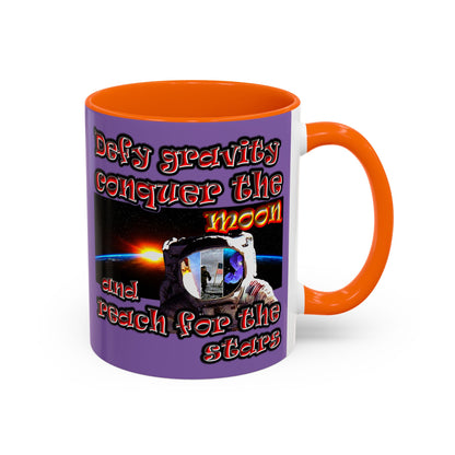 defy conquer reach - Accent Mug (light purple)