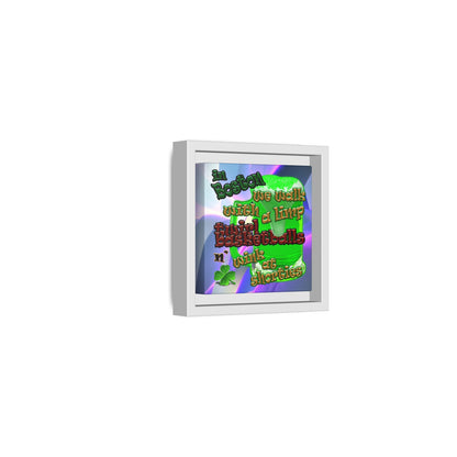 celtics logo - framed canvas art (grey-pink wave)
